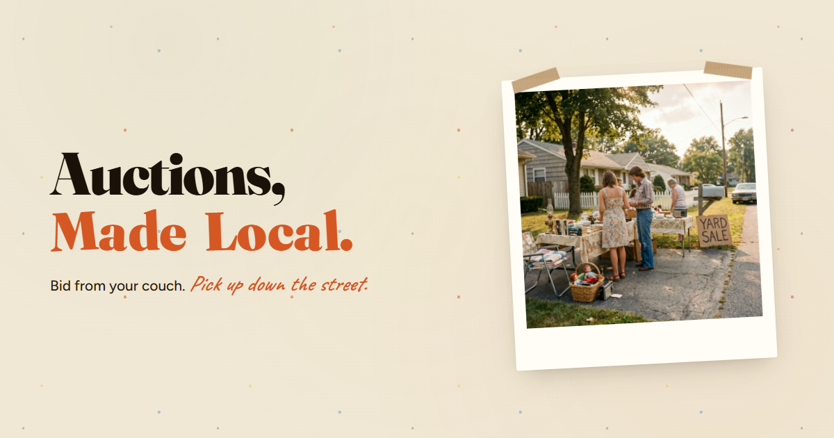 BackyardAuction — Local Garage Sale & Estate Auction Platform